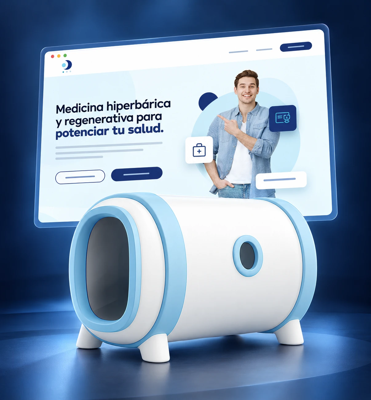 Vitalive O2 – diseño UX/UI del sitio de medicina hiperbárica y regenerativa